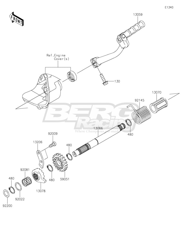 GUIDE,KICK SHAFT