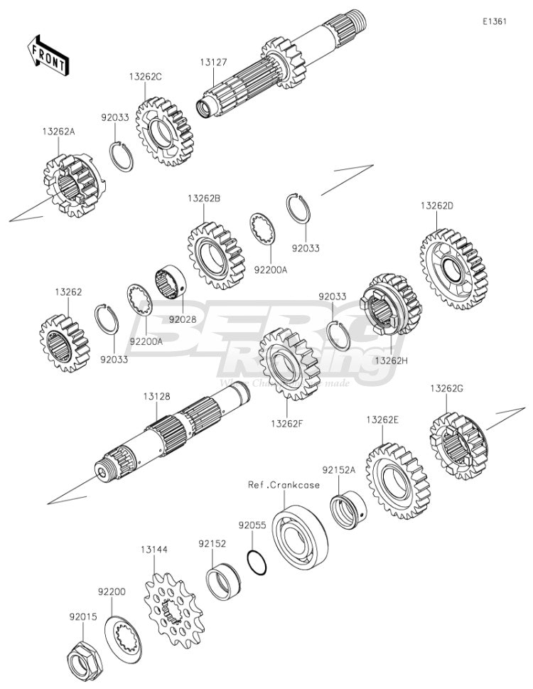 SHAFT-TRANSMISSION INPUT,16T