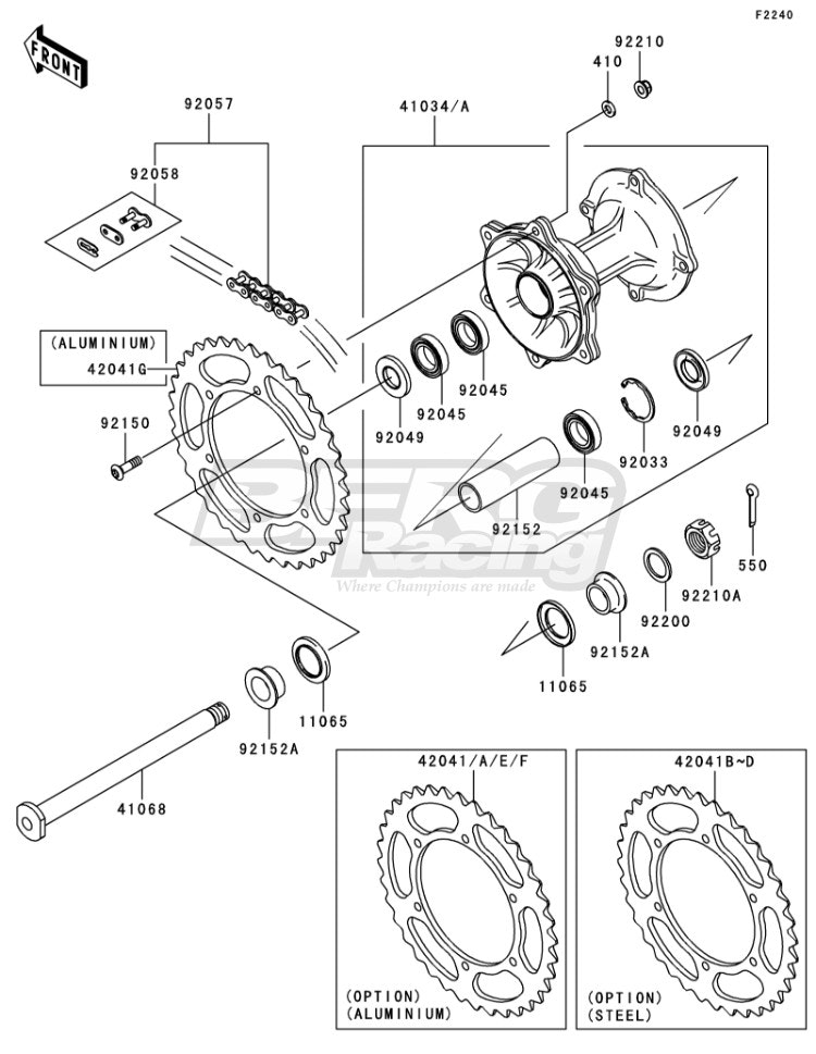 SPROCKET-HUB,52T,AL