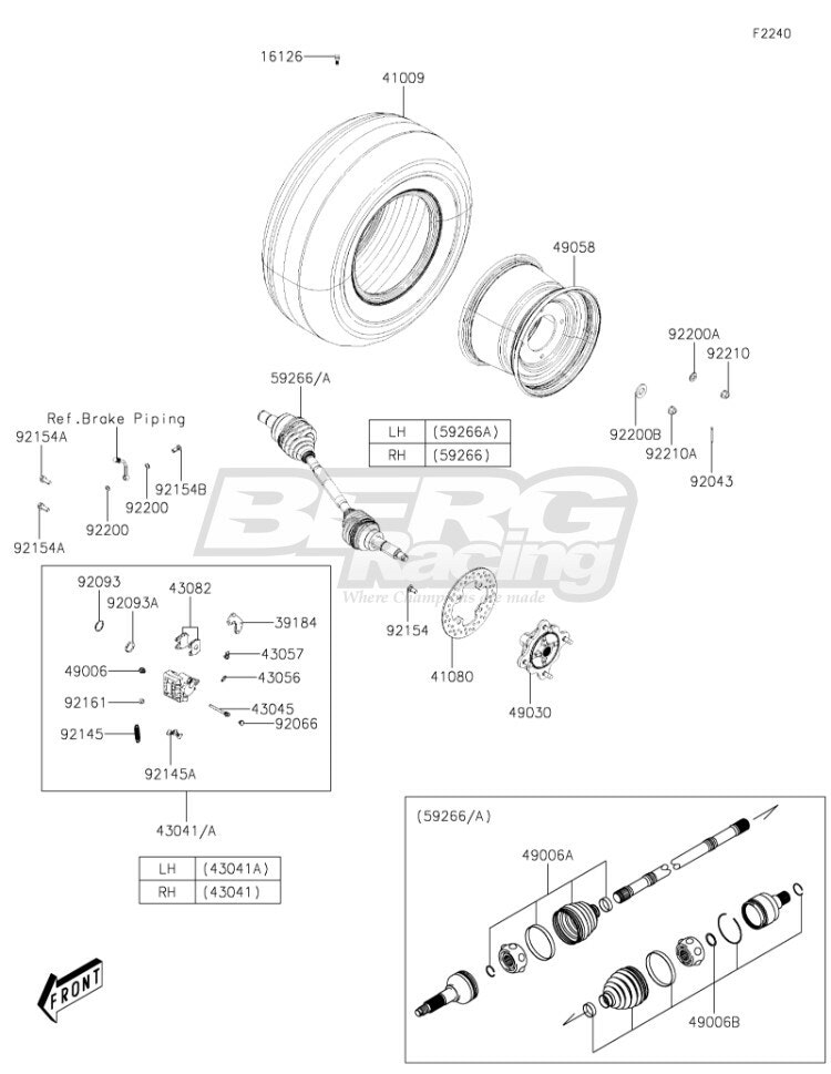 PAD-ASSY-BRAKE,RR MX 700 Bak