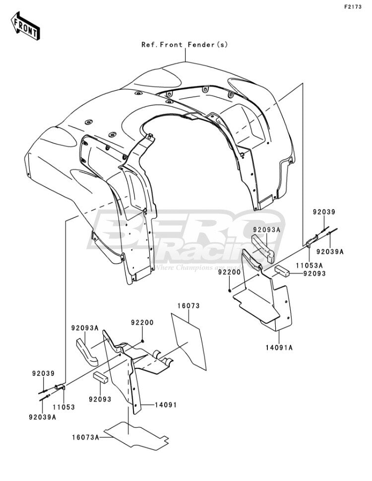 COVER,FRONT FENDER,LH