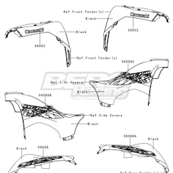 PATTERN,RR FENDER,LH