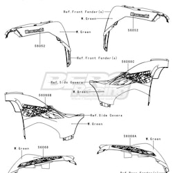 PATTERN,RR FENDER,LH