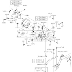 COVER,HEAD LAMP,LH,F.BLACK