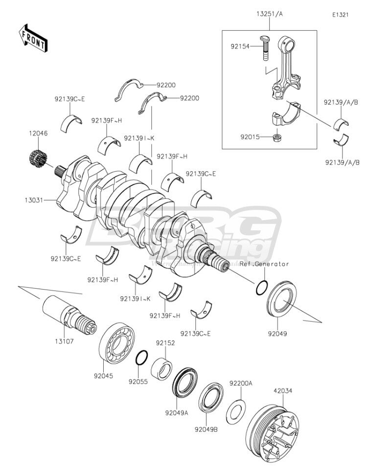 BUSHING,CRANKSHAFT,#1&#5,GREEN