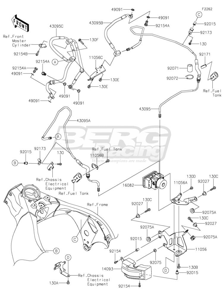 HOSE-BRAKE,FRM HEAD-FR CAL.