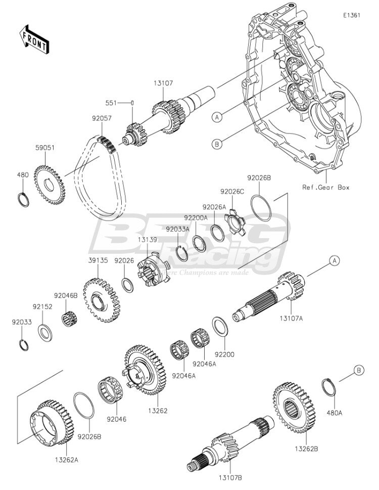 SHAFT,FIRST,INPUT,16T&24T&19T