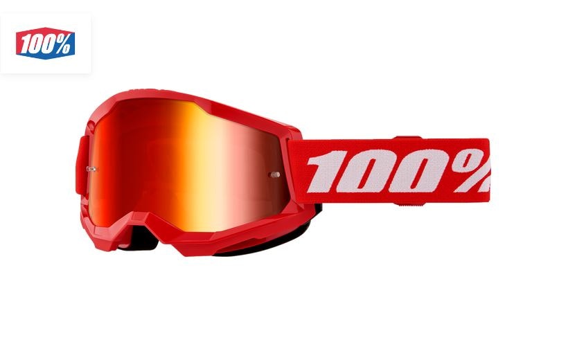 100% Strata 2 Röd crossglasögon