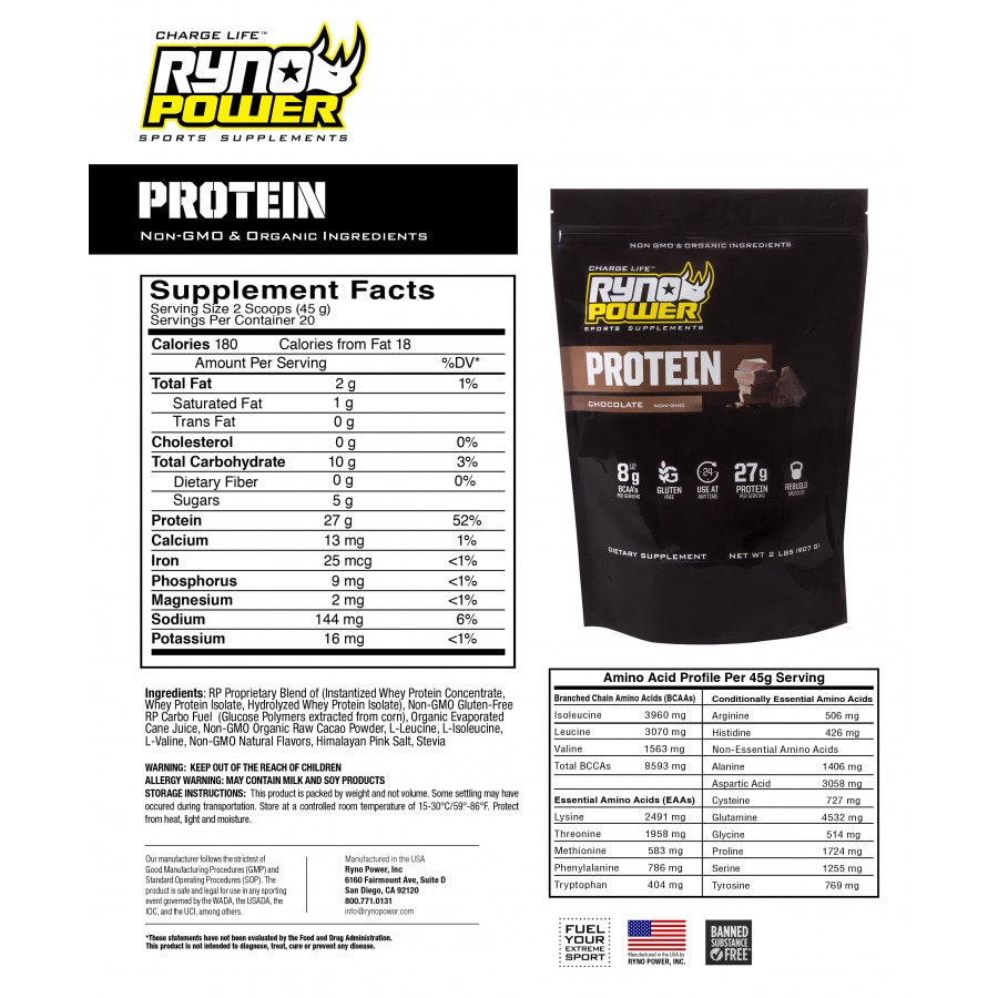 Ryno Power, Proteinpulver  907gr Flera smaker