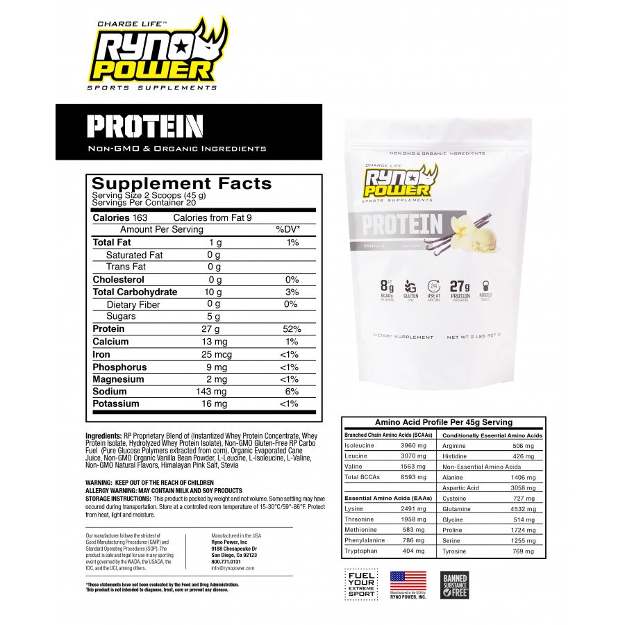 Ryno Power, Proteinpulver  907gr Flera smaker