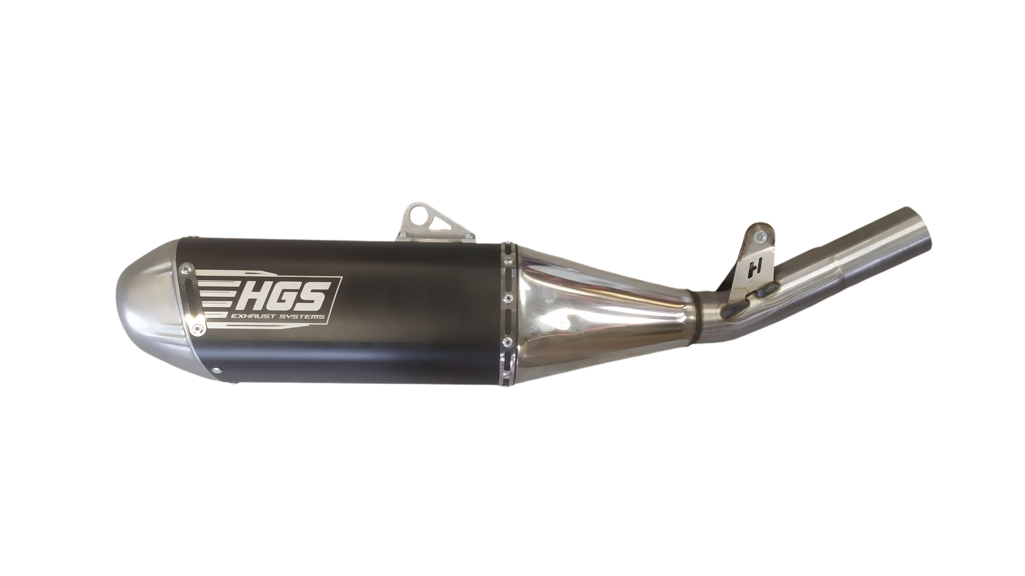 HGS avgassystem Kawasaki KX250 2025 Svart NY DESIGN