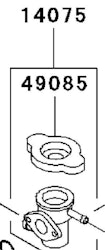CAP-ASSY,Radiator 14075-1085, 140751085 Kawasaki