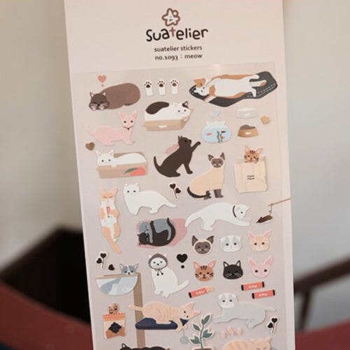 Suatelier Daily Deco Sticker Sheet Meow