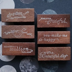 Jieyanow Atelier Rubber Stamp Phases to Loving You - Forever Grateful