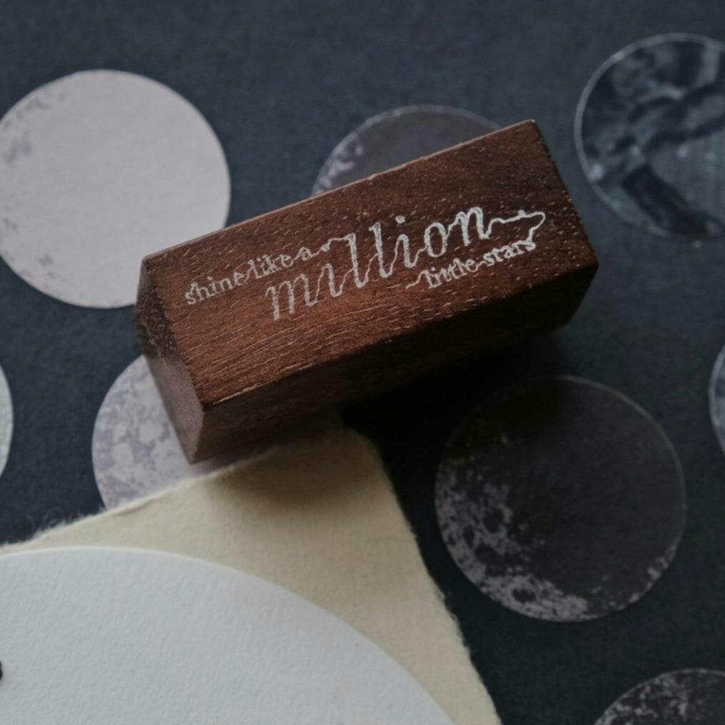 Jieyanow Atelier Rubber Stamp Phases to Loving You - Shine Like a Million Little Stars