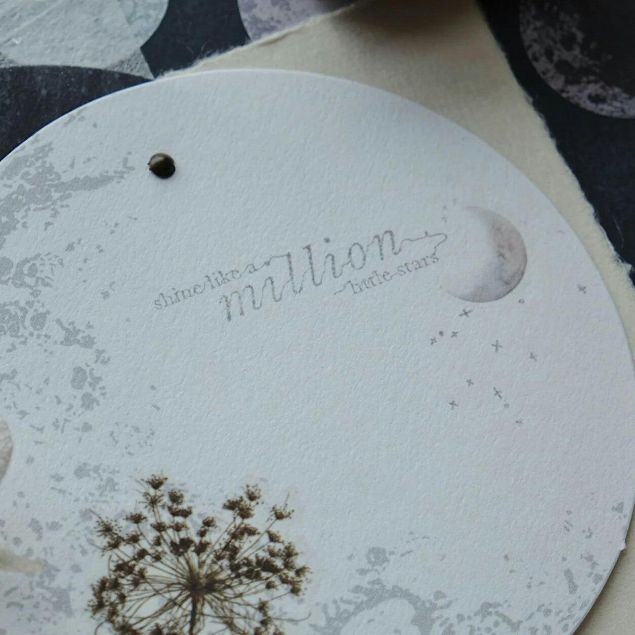 Jieyanow Atelier Rubber Stamp Phases to Loving You - Shine Like a Million Little Stars