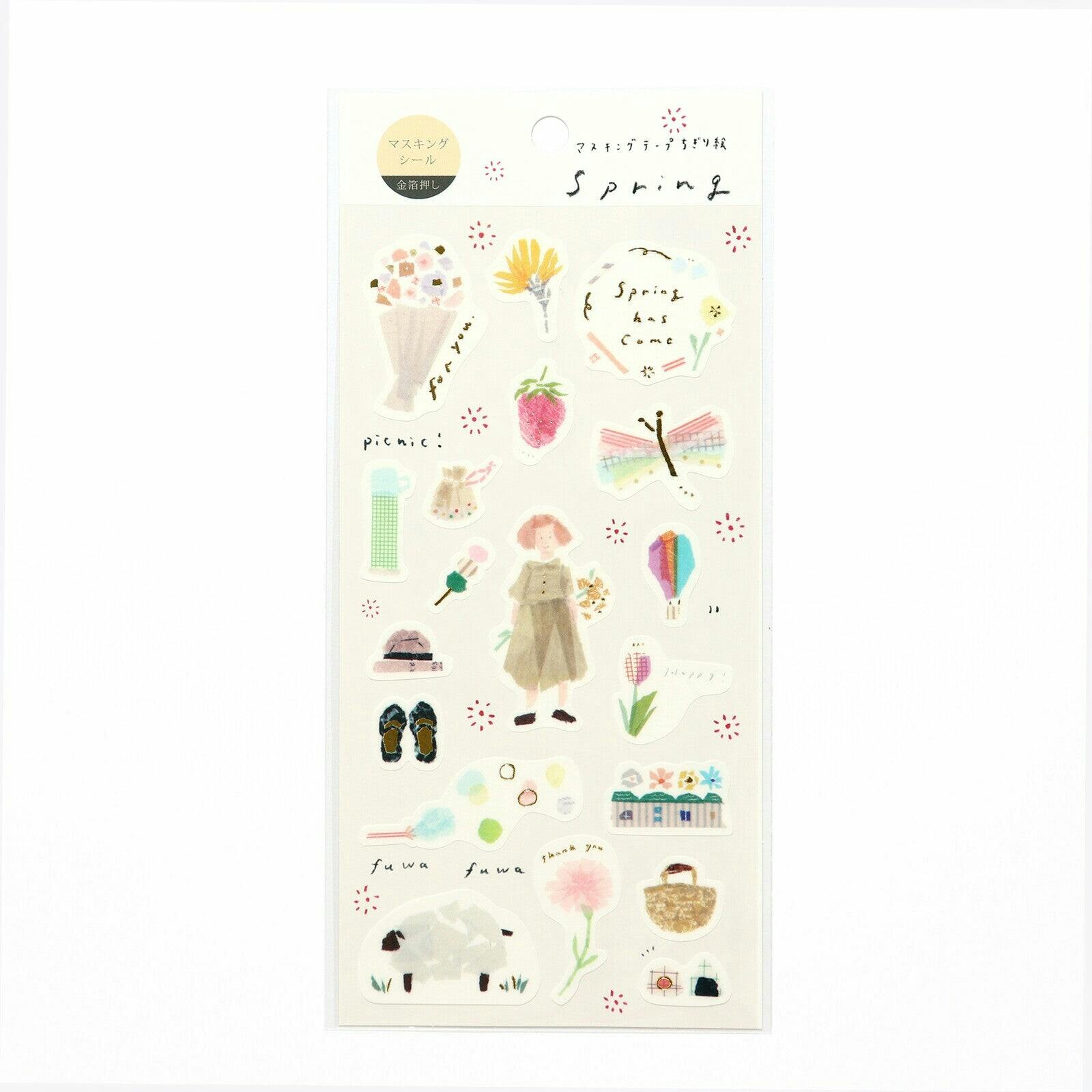 Kamiiso Saien Sticker Sheet Spring