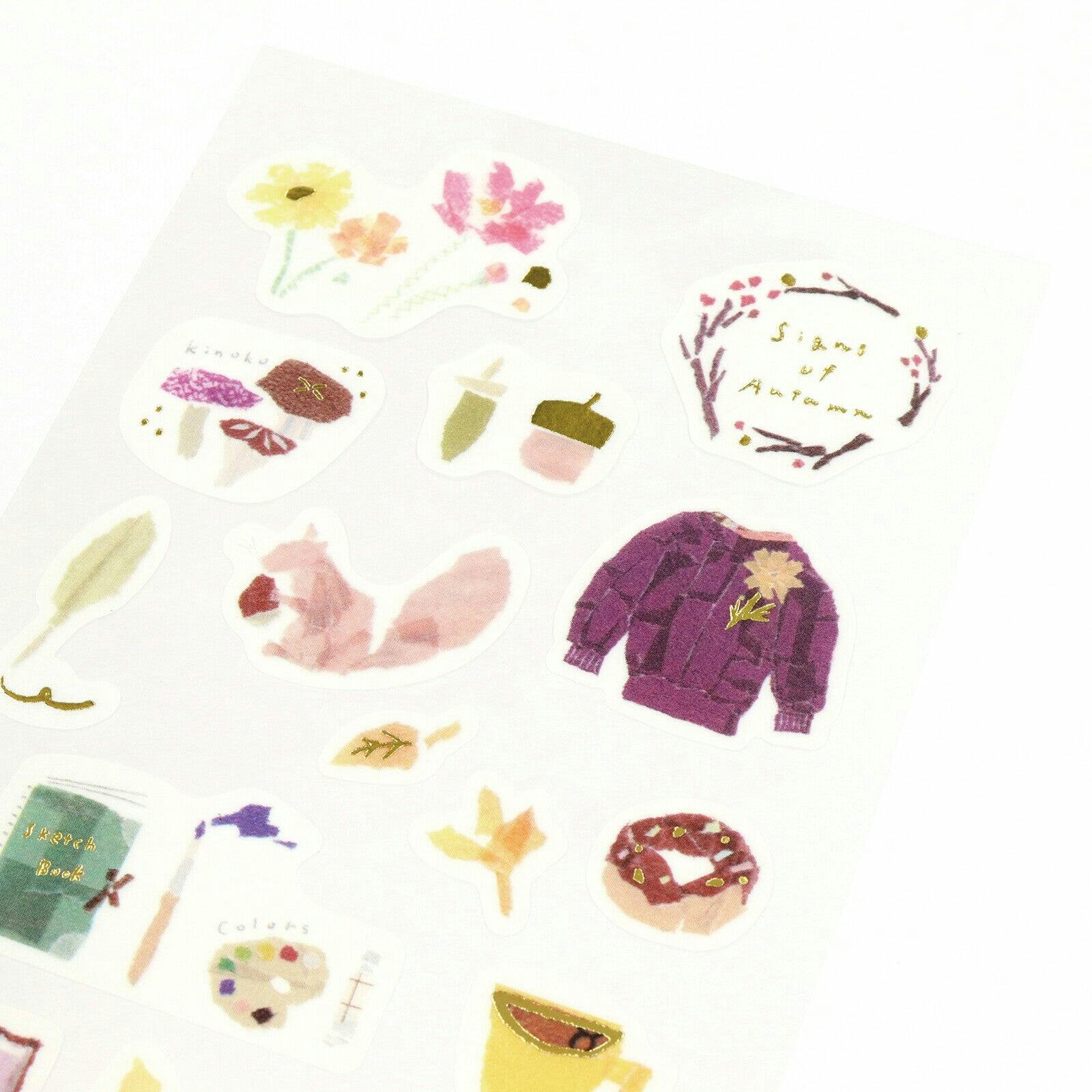 Kamiiso Saien Sticker Sheet Autumn