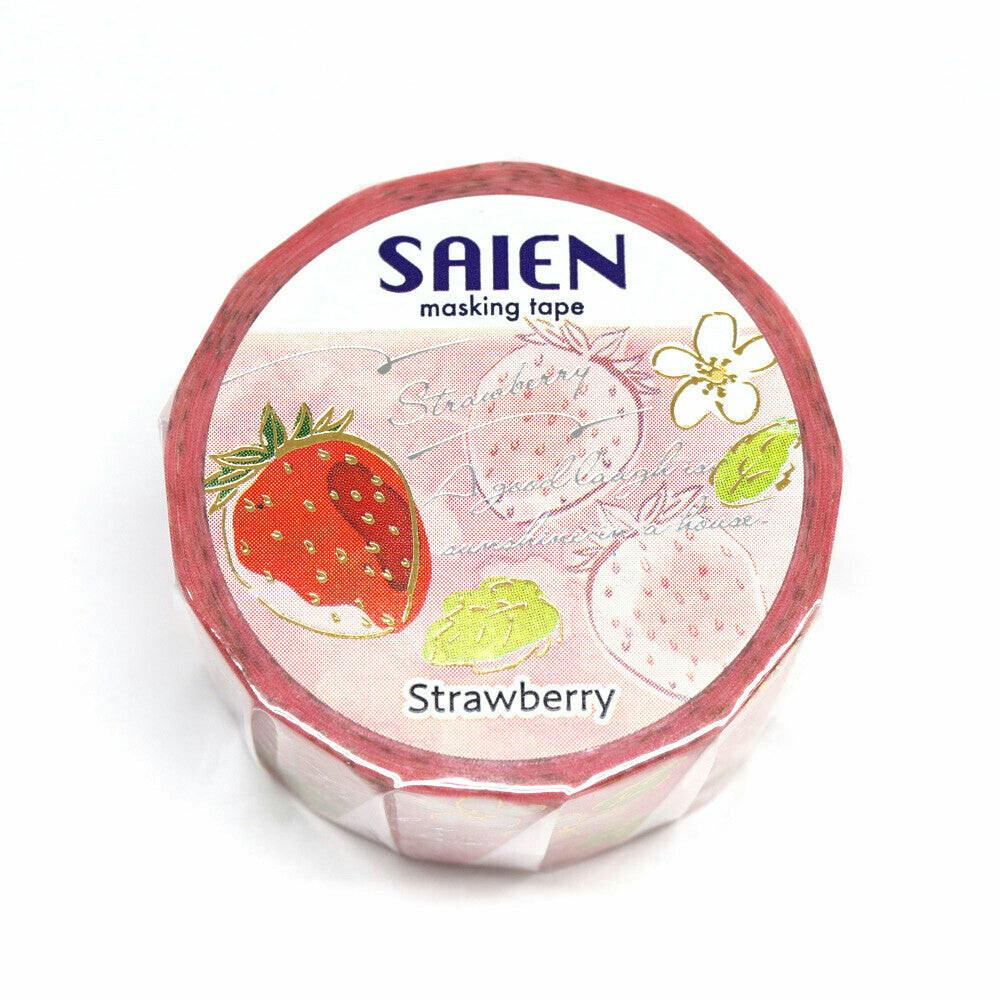 Kamiiso Saien Washi Tape Strawberry 20 mm