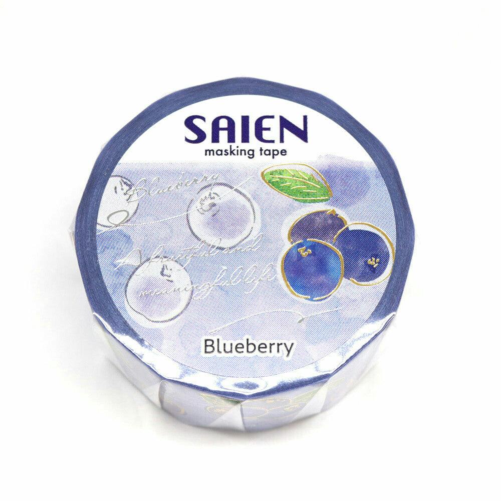 Kamiiso Saien Washi Tape Blueberry 20 mm