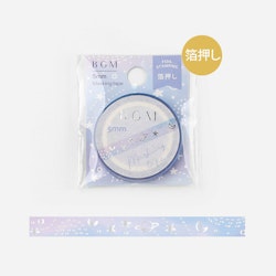 BGM Life Foil Washi Tape Silver Galaxy 5 mm