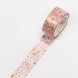 BGM Foil Washi Tape Cherry Blossom Viewing 15 mm