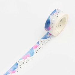 BGM Life Foil Washi Tape Clouds and Stars 15 mm