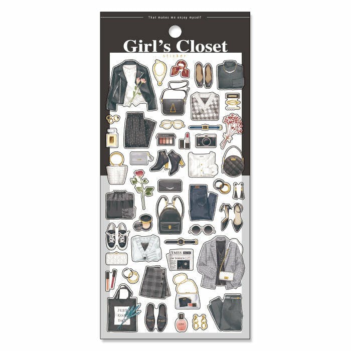 Mind Wave Girl's Closet Sticker Sheet Black