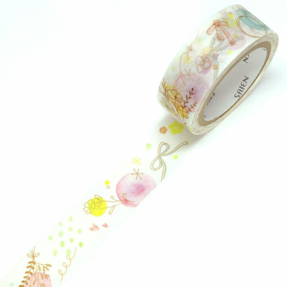 Kamiiso Saien Washi Tape Pastel Color 15 mm