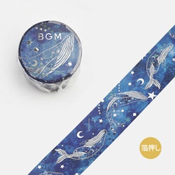 BGM Life Foil Washi Tape Space Whale 30 mm
