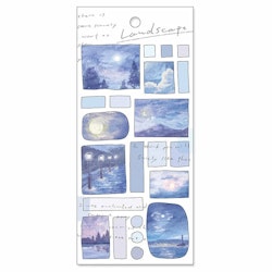 Mind Wave Landscape Sticker Sheet Moonlight