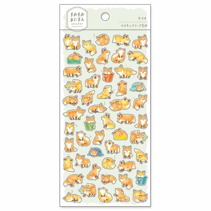 Mind Wave Mamemame Animal Sticker Sheet Fox