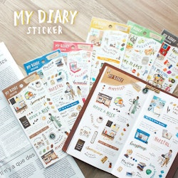 Mind Wave My Diary Sticker Sheet Cafe