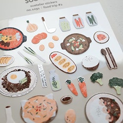 Suatelier Daily Deco Sticker Sheet Food Trip #2