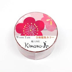 Kamiiso Saien Washi Tape Kimono Ume 25 mm