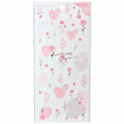 Kamio Japan Healing Bloom Sticker Sheet Blossom Red