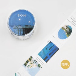 BGM Color City Washi Tape Blue 20 mm