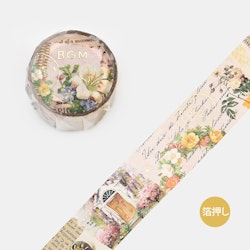 BGM Invitation to Romance Washi Tape Flower 30 mm