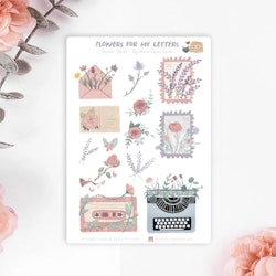 My Sweet Paper Card Matte Sticker Sheet Happy Flower Mail