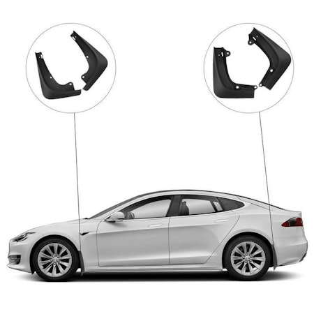Tesla model S "Original-stänkskydd" - Mattsvart