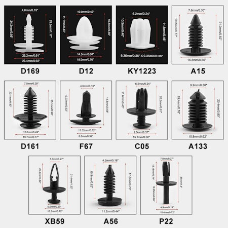 Mega-pack 415 plastklips, forskjellige modeller + verktøy!