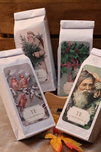 Vackra Tepåsar med Jul-motiv - Gräddkola