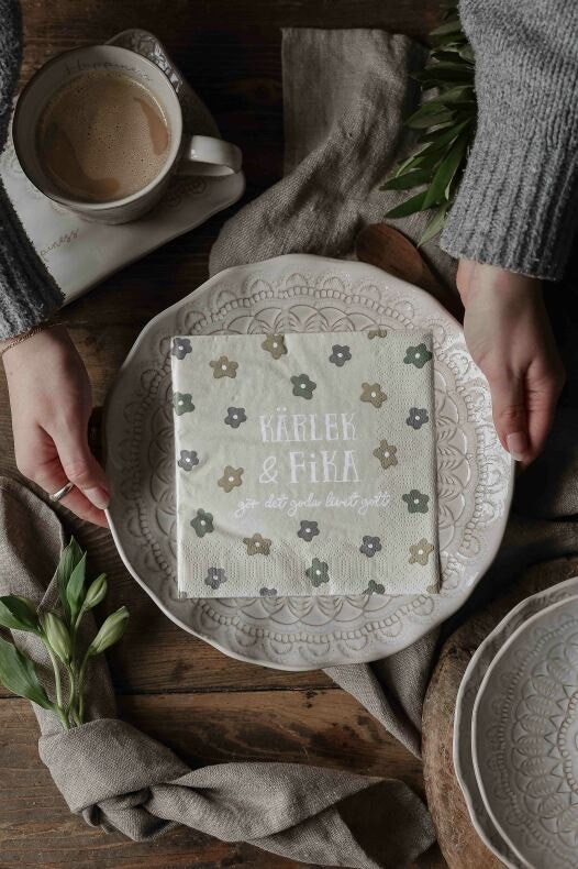 Servetter Kärlek & Fika gör det goda gott