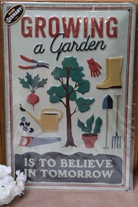 Plåtskylt Growing a Garden