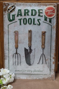 Plåtskylt Garden Tools
