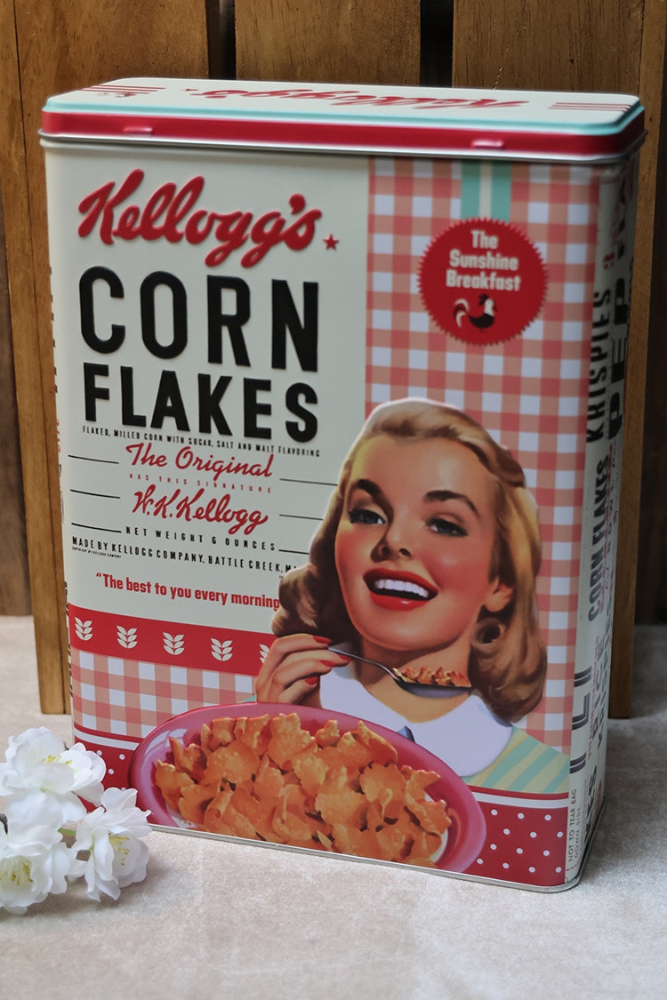 Hög Plåtburk med Kelloggs motiv