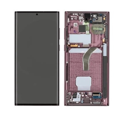 Samsung S22 Ultra LCD Display Burgundy Service Pack