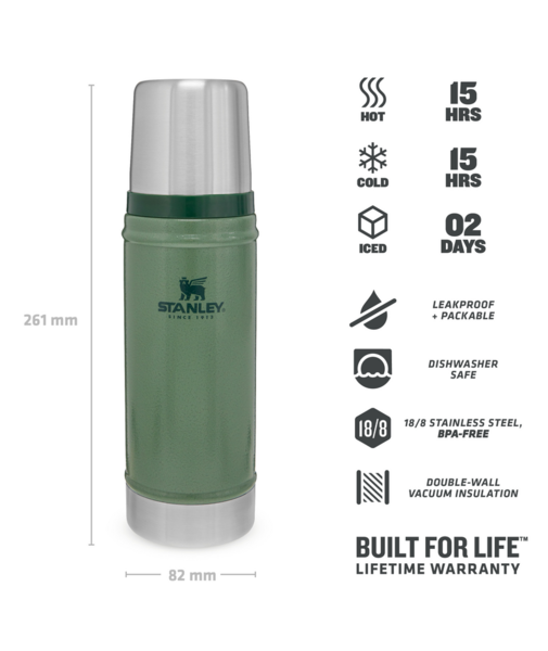 STANLEY CLASSIC VACUUM BOTTLE 0,47l - Hammertone