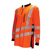 THHV2010 Treehog Long Sleeve T-Shirt - Hi Vis Orange
