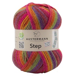 Austermann STEP 4 Print/ lila, rosa, grönt, orange